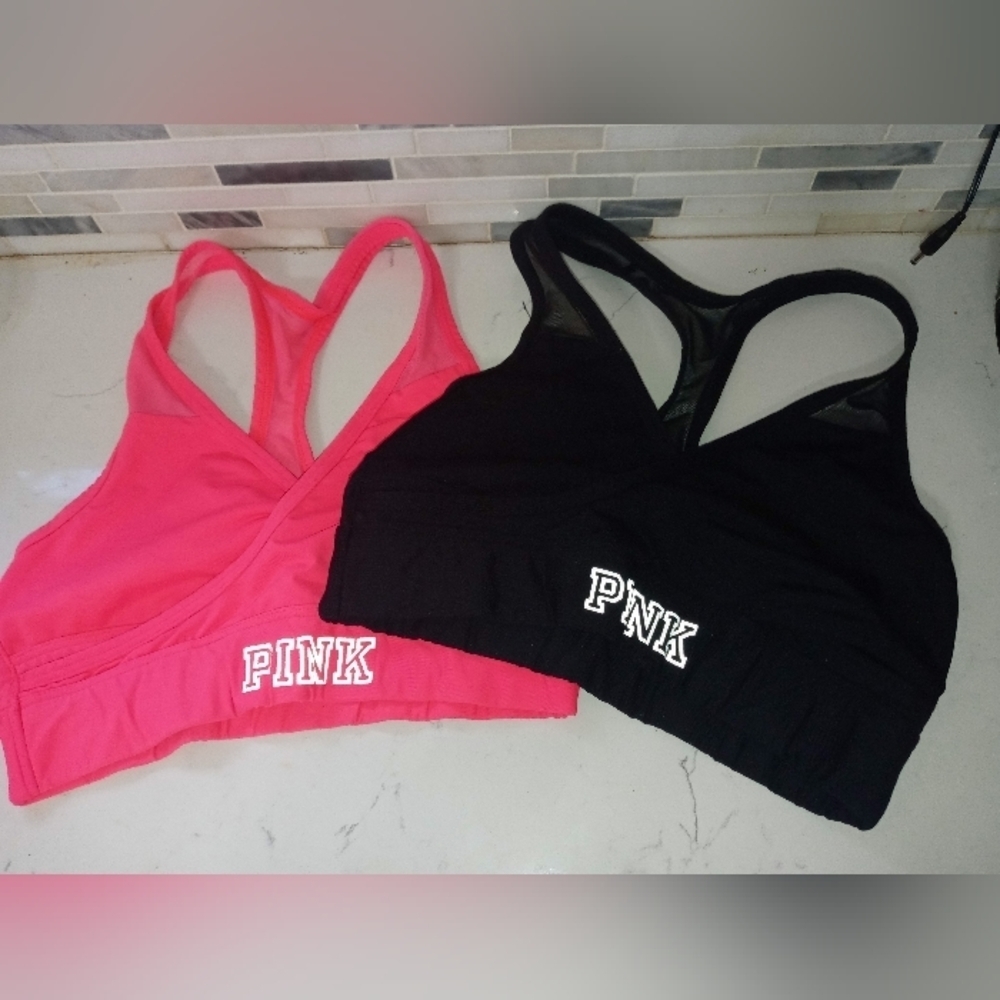 Pink By Victorias Secret Pair Of Ultimate Lightly Lined Sports Bras Racerback